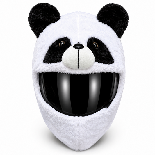Motorradhelmbezug - Weißer Panda