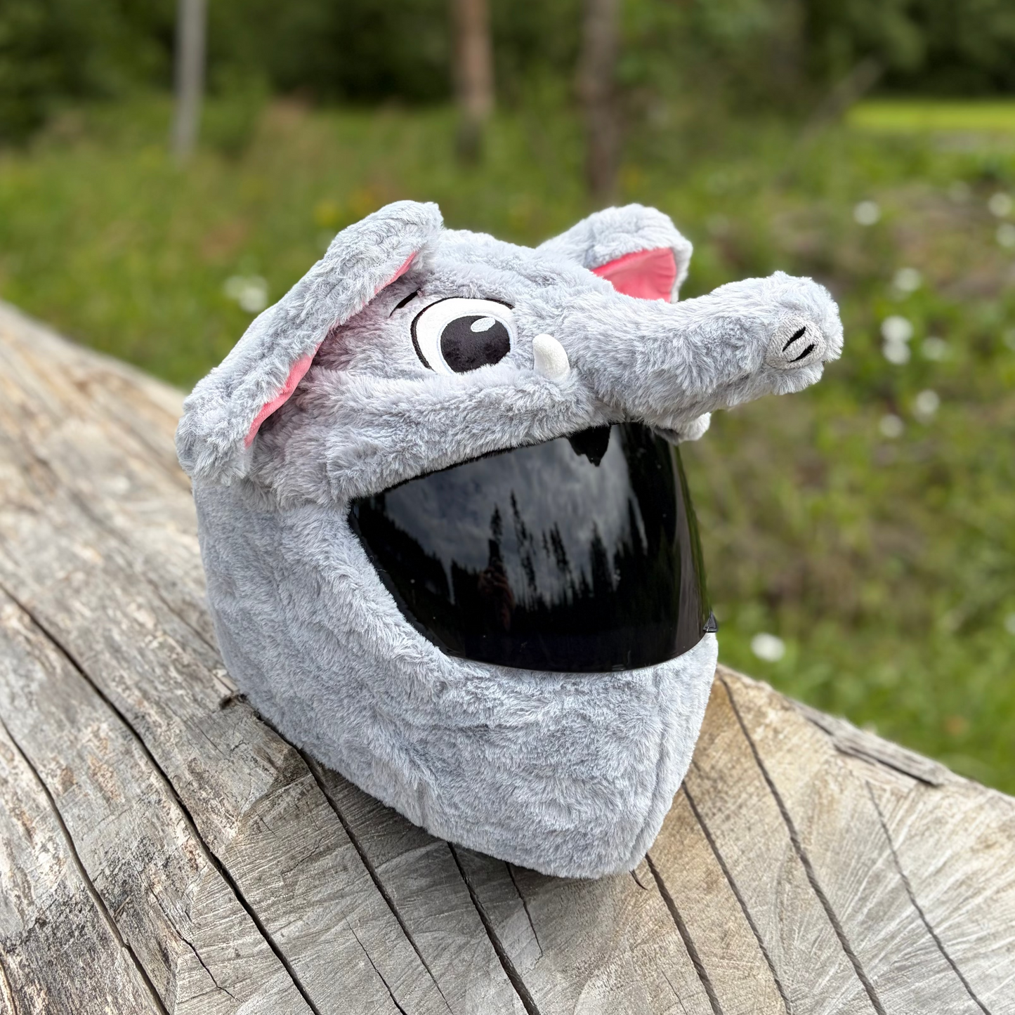 Motorcycle Helmet Cover - Gray Elephant