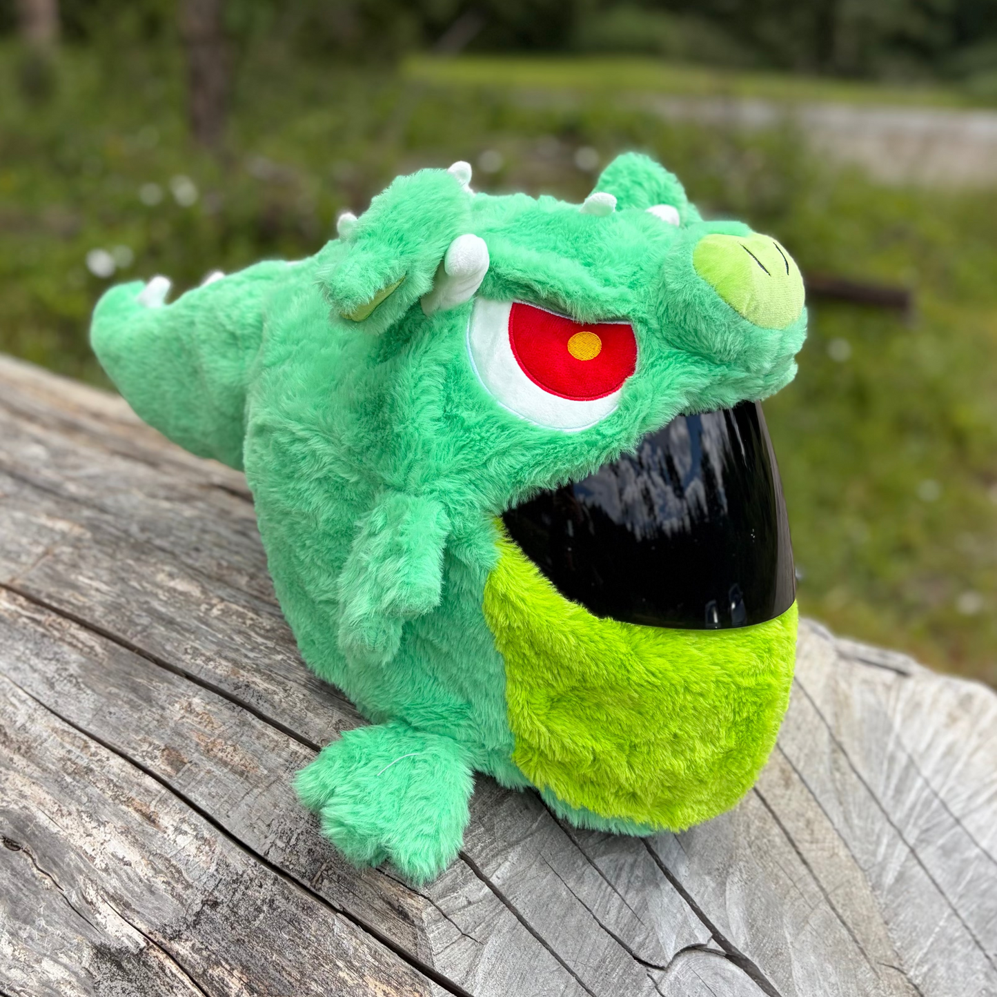 Motorcycle Helmet Cover - Green Dragon