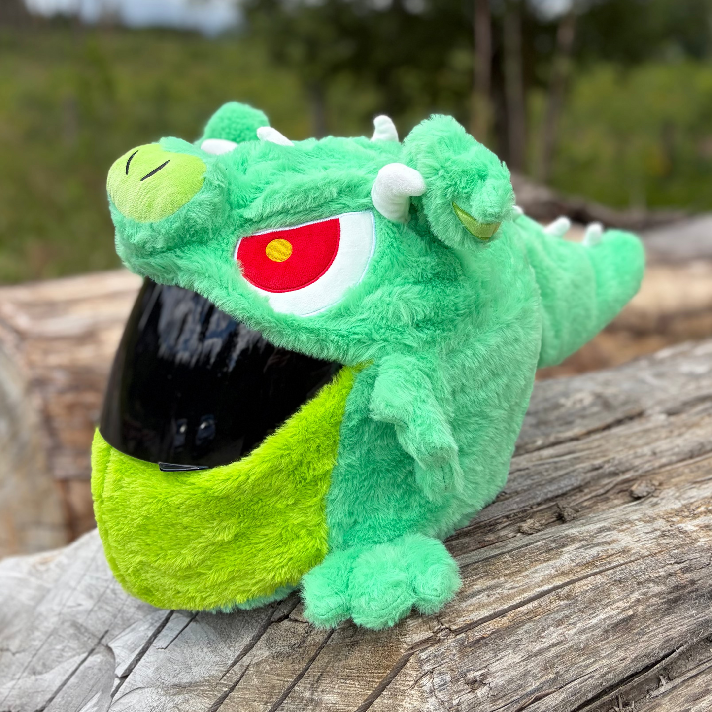 Motorcycle Helmet Cover - Green Dragon
