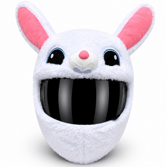 Motorrad-Helmüberzug – Weißer Hase