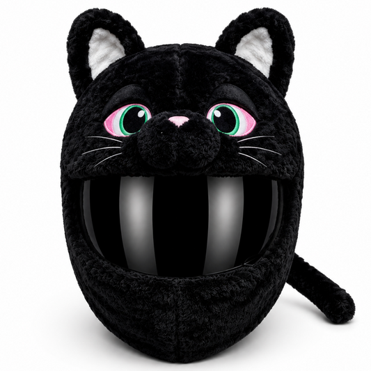 Motorrad-Helmüberzug – Schwarze Katze