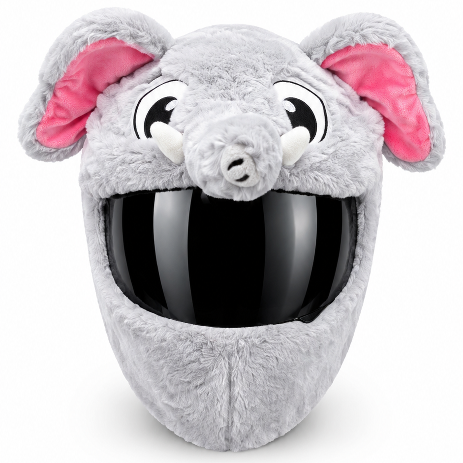 Motorcycle Helmet Cover - Gray Elephant